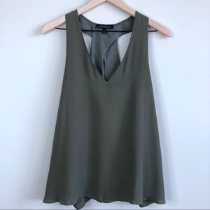 BANANA REPUBLIC Olive Keyhole Racerback Blouse